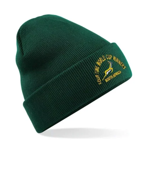 South Africa Rugby Grey Winter Skull Cap Knitted Beanie Hat kids Unisex