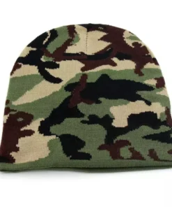 Unisex Camouflage Beanie Hat Warm Winter Ski Outdoor Cap Army Knitted Bonnet