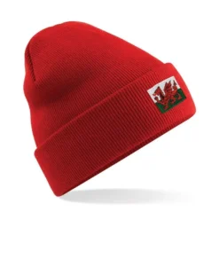 Wales Rugby Warm Winter Skull Cap Welsh Dragon Knitted Beanie Hat Unisex